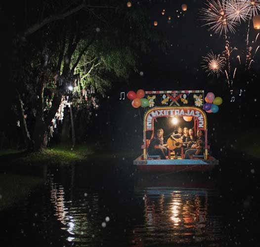 Lunadas en trajineras Xochimilco